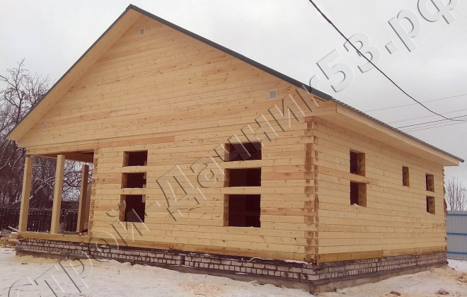 3 брусовой дом од-11, 9×9, 81 м², тверская область,  калининский район, деревня ямок (2)